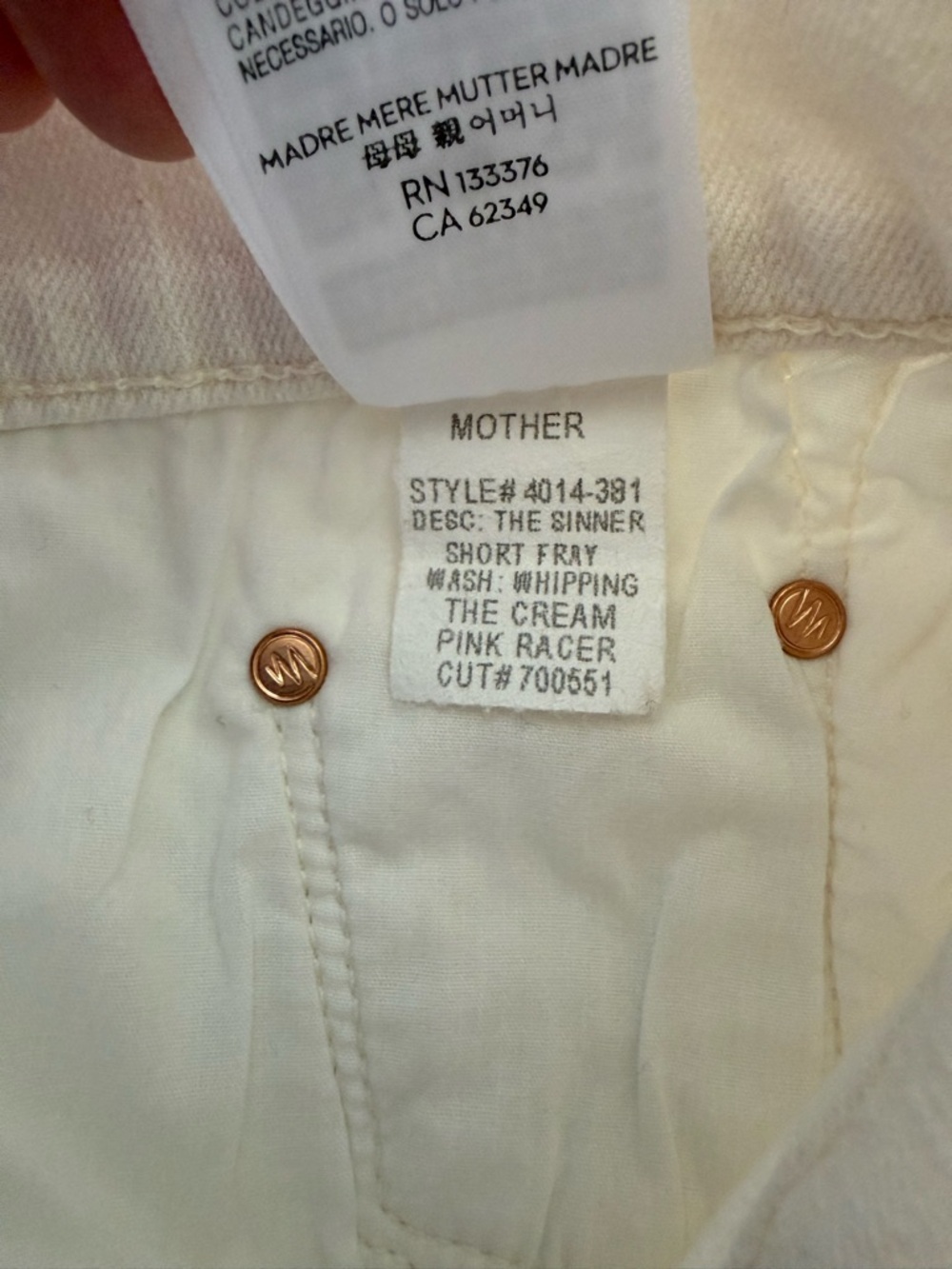 MOTHER The Sinner Short Fray Size 29 - Picture 8 of 11